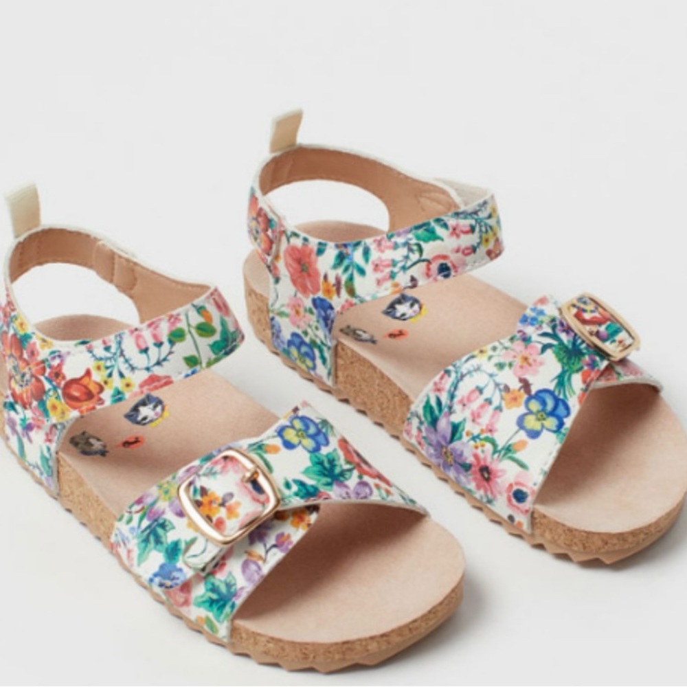 H&M Cream Sandals with Velcro Straps